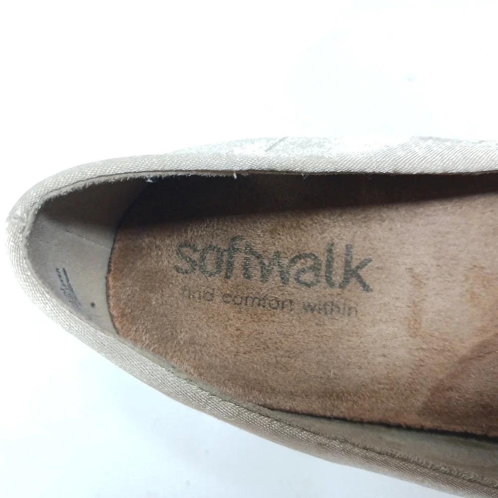 Easy Street Womens Espadrille Wedge Sandals Champagne Gold Peep Toe 31-8954 9.5N